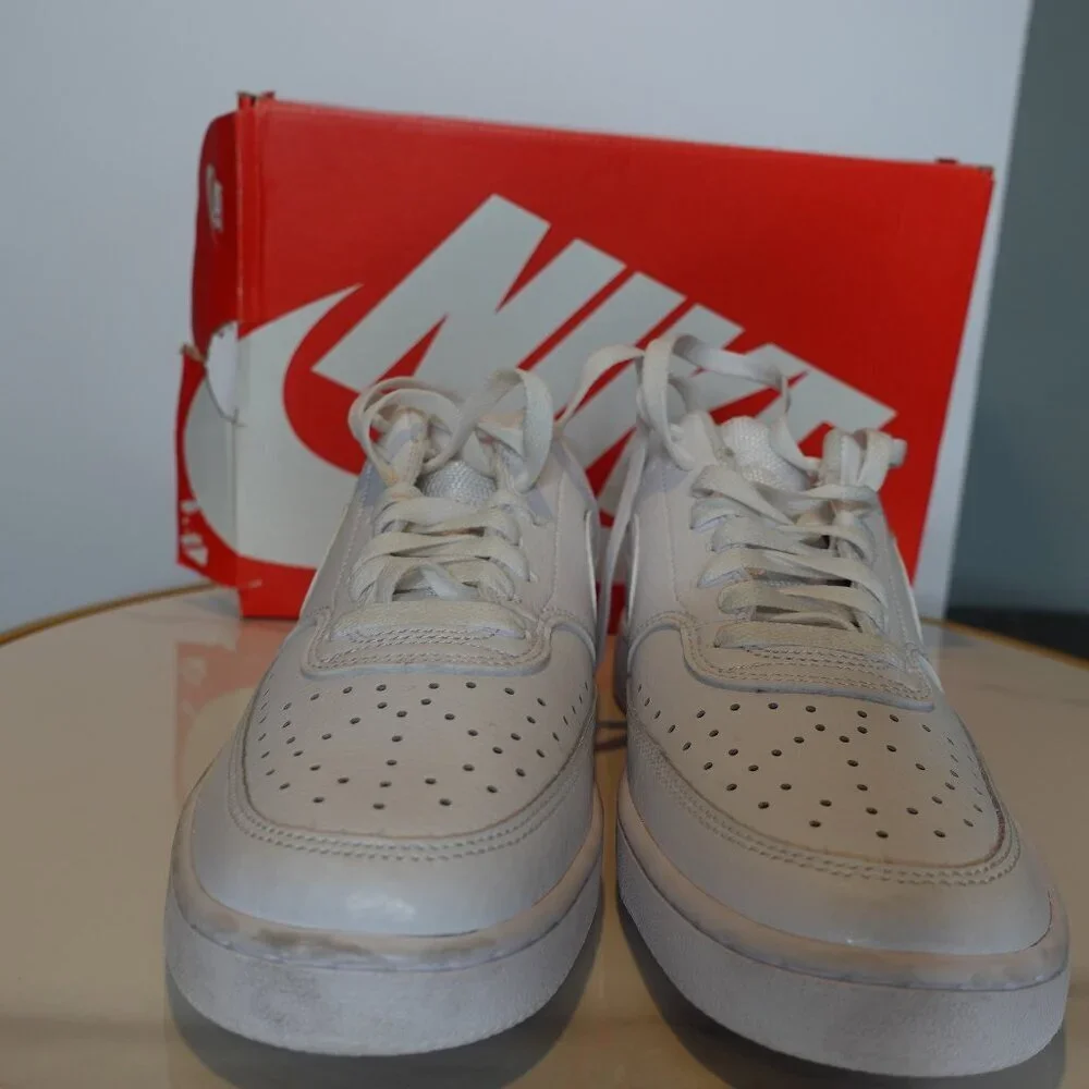 Nike Court Vision Low Next Nature Sneakers Shoes Women's size 8.5 White NEW